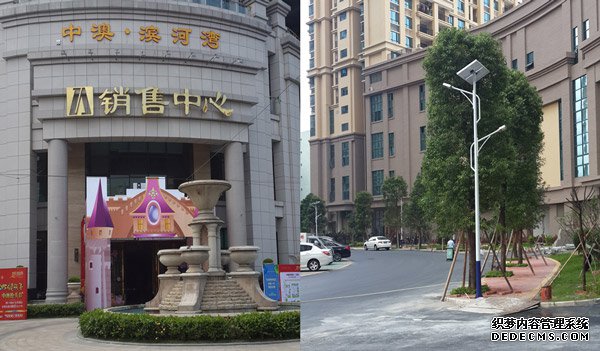 小區太陽能路燈照亮中澳濱河灣